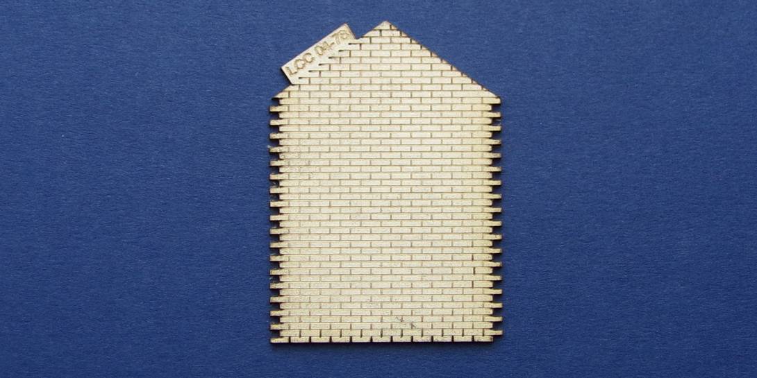 LCC 04-78 OO gauge industrial office panel with gable type 3 Version of industrial office wall with a gable type 3.